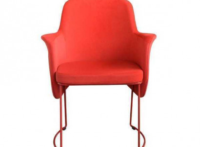 Modern dining room chair chair kitchen chair armchair seat fabric modern wood red